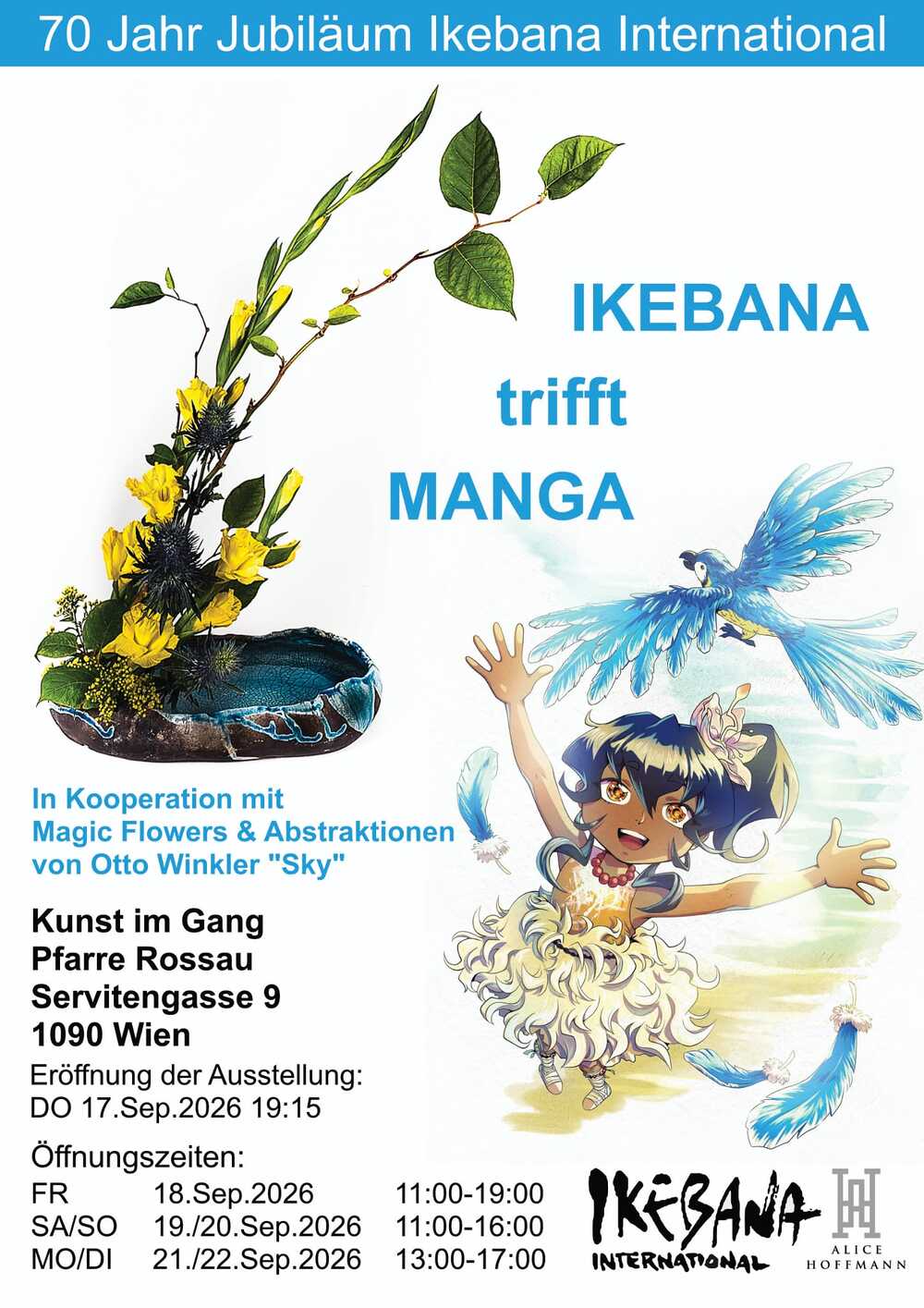 Kunst im Gang: Ikebana trifft Manga / Ikebana International