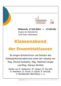 Ensembleklassenabend, Länger+Kucharko+Winkler, 17.04.2024