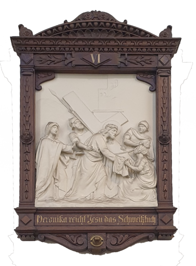Veronika reicht Jesu das Schweißtuch