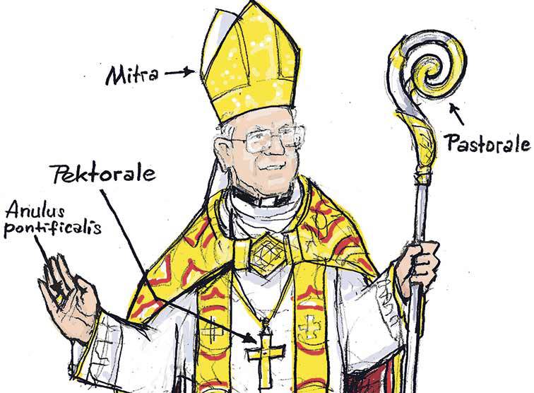 Insignien eines Bischofs