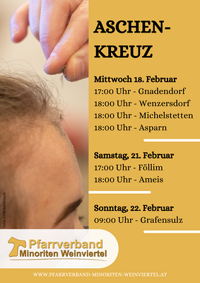 Spendung Aschenkreuz im Pfarrverband