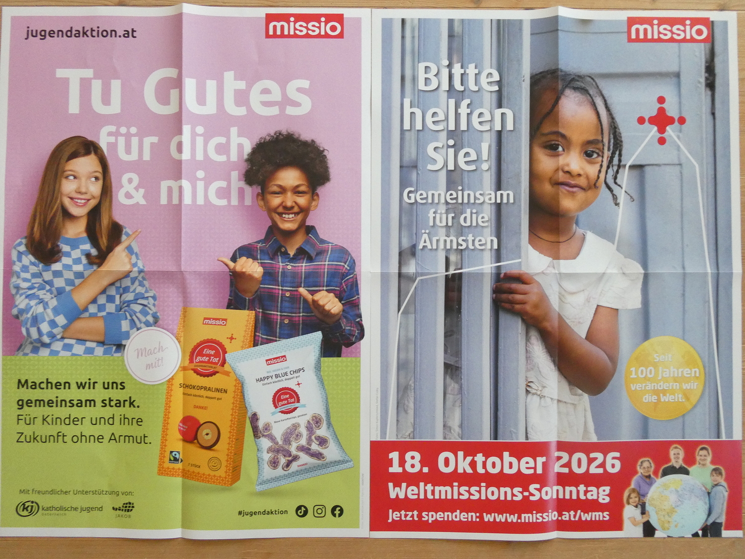 zwei Plakate von Missio