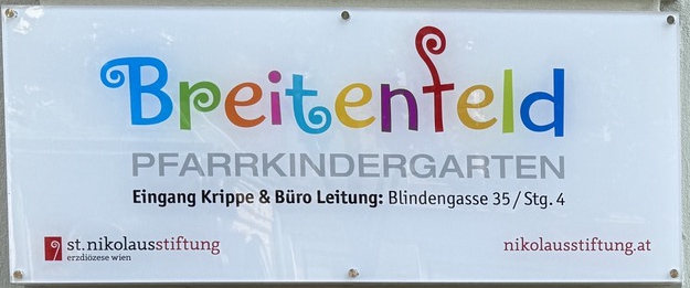 Pfarrkindergarten Beschilderung