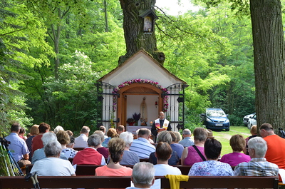 Maiandacht der Pfarren Asparn, Gnadendorf, Michelstetten und Wenzersdorf bei der Bildeichenkapelle