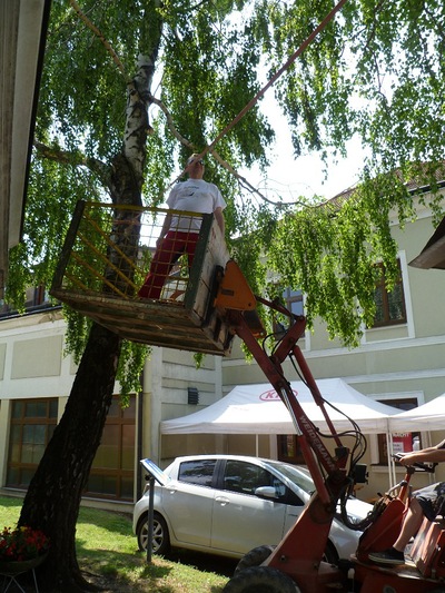 Vorbereitungsarbeiten zur Langen Nacht der Kirchen 2015