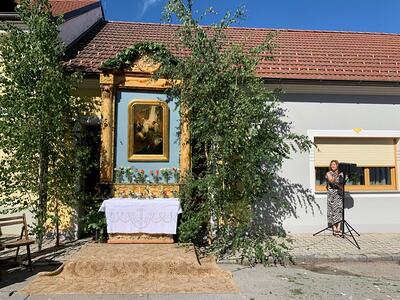 Feier des Fronleichnamsfestes in Ameis
