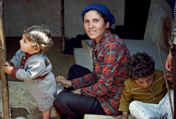 Lebanese refugees living in a camp near Beirut.