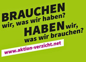 Plakat Aktion Verzicht, www.aktionverzicht.at