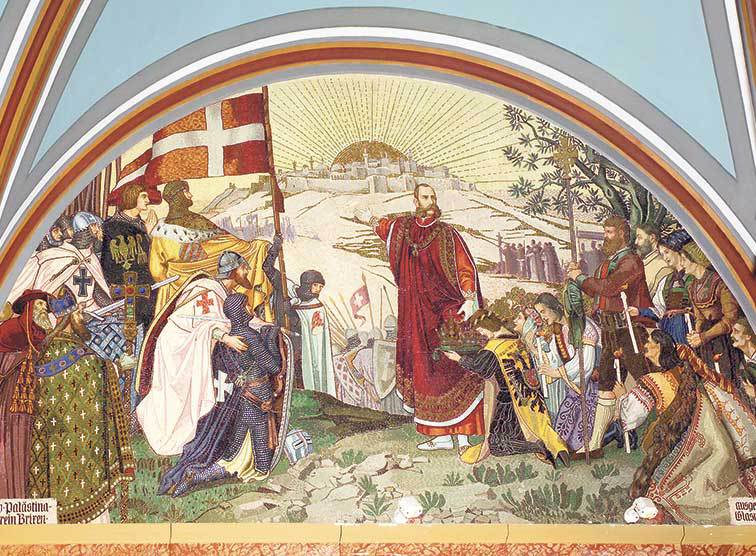 Historisches Gemälde in der Kapelle des Hospizes 
