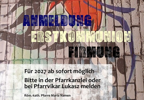 Anmeldung Erstkommunion und Firmung