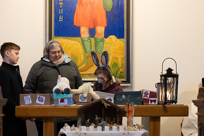 Krippenandacht in der Kapelle in Zwentendorf