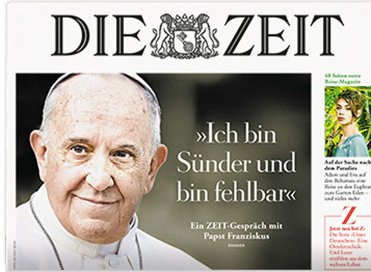 Zeit Cover mit Papst Franziskus