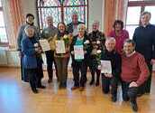 Ehrung der langjährigen Chormitglieder in Baden St. Stephan / Pfarre Baden St. Stephan