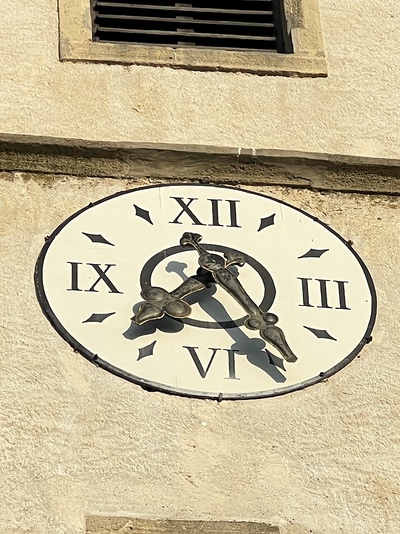 Kirchturmuhr Detail, Pfarrkirche Weigelsdorf