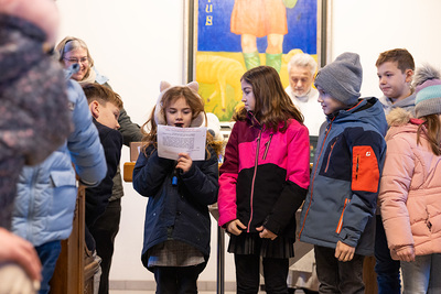 Krippenandacht in der Kapelle in Zwentendorf